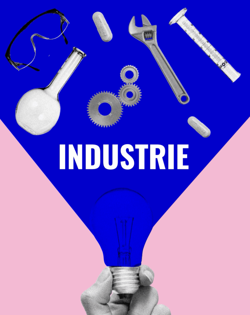 Illustration de la recherche et développement dans le secteur de l'industrie - Agence Malice à Rodez en Aveyron - conseil en marketing et communication